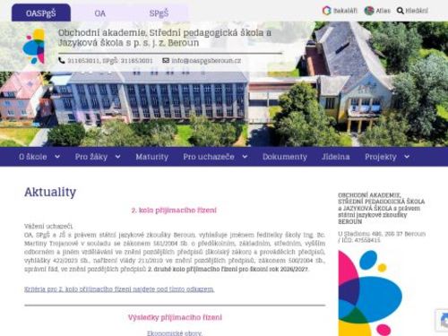 Obchodní akademie, Střední pedagogická škola a Jazyková škola