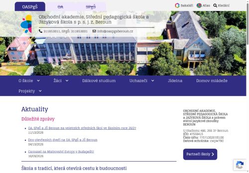 Obchodní akademie, Střední pedagogická škola a Jazyková škola s právem státní jazykové zkoušky, Beroun, U Stadionu 486 nabízí práci na pozici Kuchaři (kromě šéfkuchařů), pomocní kuchaři v obci Beroun