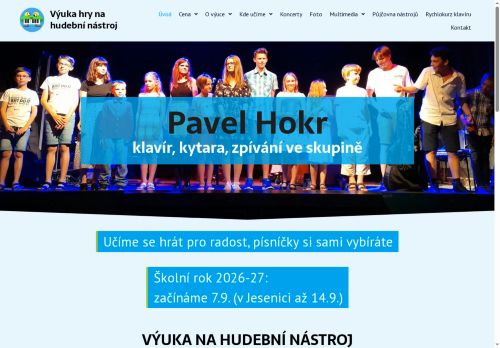 Zobrazit webové stránky Pavel Hokr - hudební škola