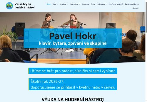 Zobrazit webové stránky Pavel Hokr - hudební škola