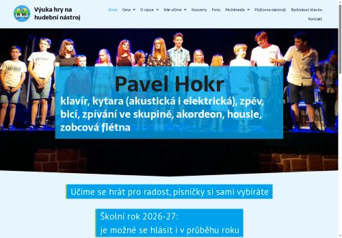 Zobrazit webové stránky Pavel Hokr - hudební škola