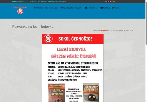 Zobrazit webové stránky TJ Sokol Černošice