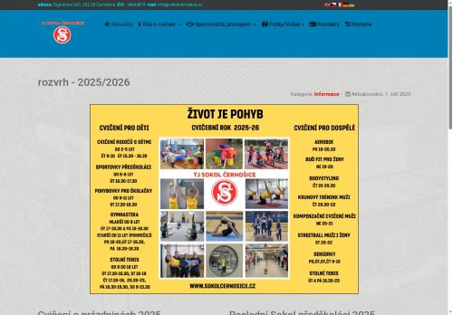 Zobrazit webové stránky Sokol Černošice