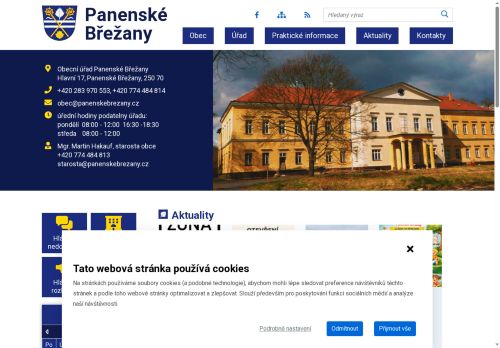 Zobrazit webové stránky Obecní úřad Panenské Břežany