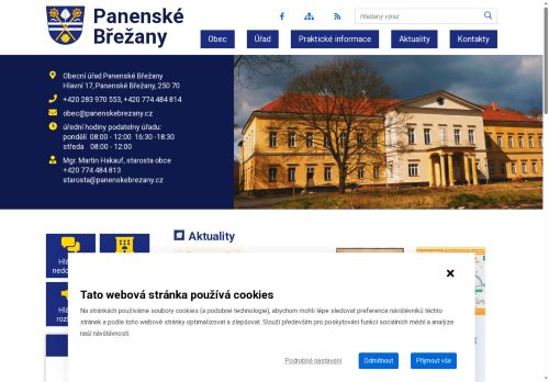 Zobrazit webové stránky Obecní úřad Panenské Břežany