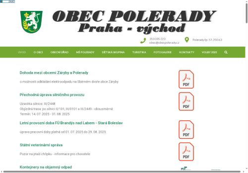 Zobrazit webové stránky Obecní úřad Polerady
