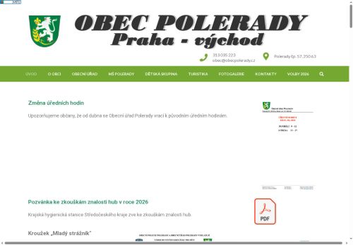 Zobrazit webové stránky Obecní úřad Polerady