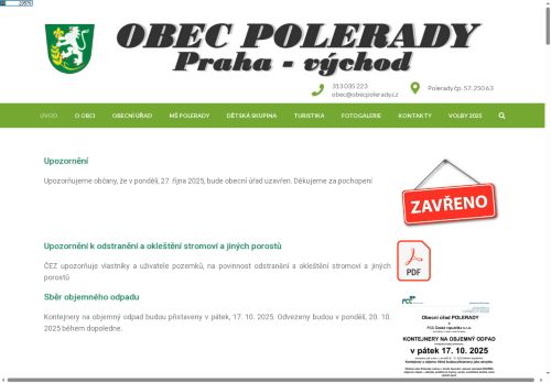 Zobrazit webové stránky Obecní úřad Polerady