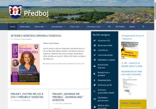 Zobrazit webové stránky Obecní úřad Předboj