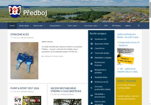 Zobrazit webové stránky Obecní úřad Předboj