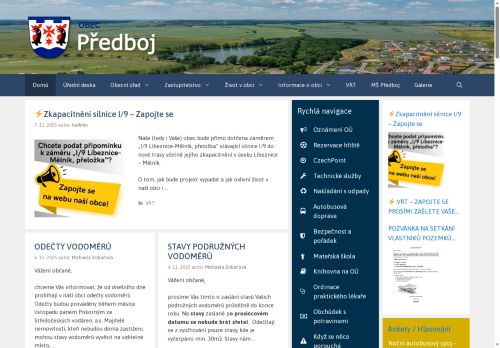 Zobrazit webové stránky Obecní úřad Předboj