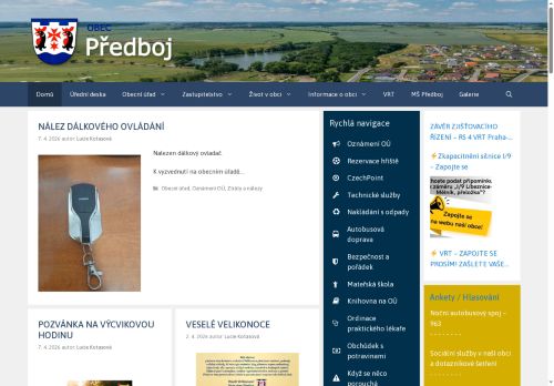Zobrazit webové stránky Obecní úřad Předboj