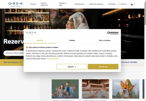 Webové stránky OREA HOTELS s.r.o., Sněžné
