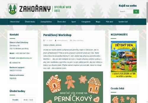 Zobrazit webové stránky Obecní úřad Zahořany
