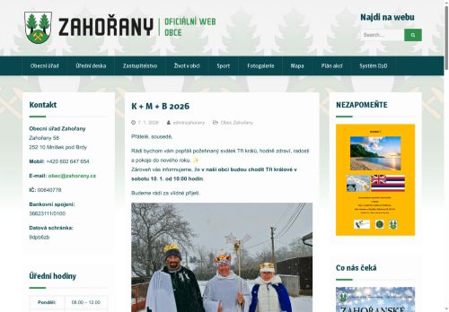 Zobrazit webové stránky Obecní úřad Zahořany