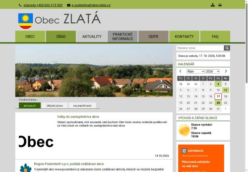 Zobrazit webové stránky Obecní úřad Zlatá