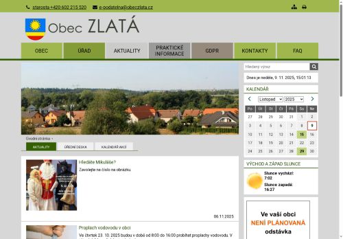 Zobrazit webové stránky Obecní úřad Zlatá