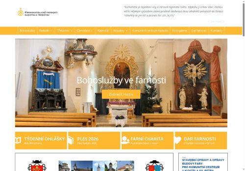 Zobrazit webové stránky Římskokatolická farnost Třebotov