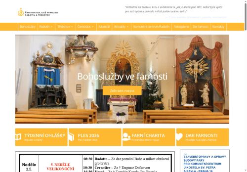 Zobrazit webové stránky Římskokatolická farnost Třebotov