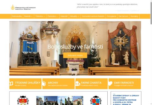Zobrazit webové stránky Římskokatolická farnost Třebotov