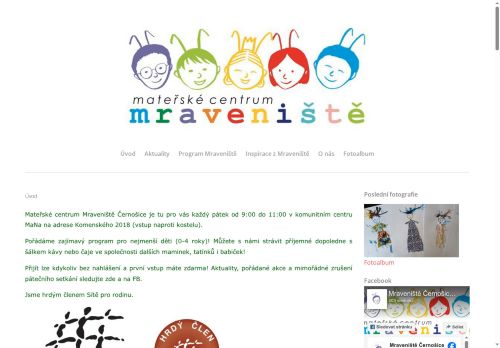 Zobrazit webové stránky Mateřské centrum Mraveniště Černošice