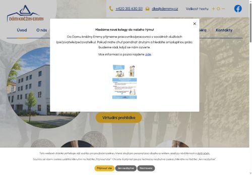 Dům kněžny Emmy nabízí práci na pozici Pracovník v sociálních službách v obci Neratovice