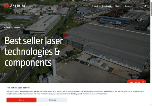 Webové stránky Astrum LT s.r.o., Kralupy nad Vltavou