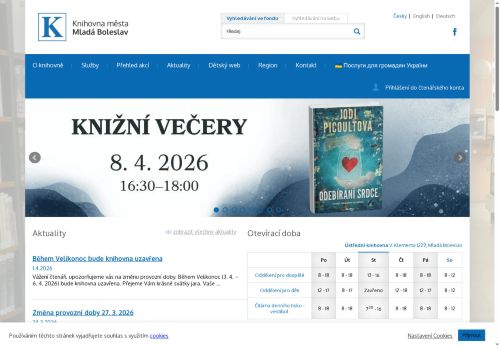 Zobrazit webové stránky Knihovna města Mladá Boleslav