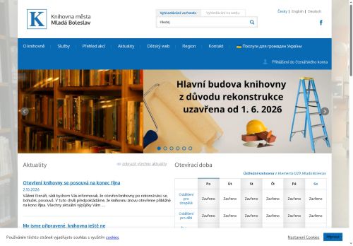 Zobrazit webové stránky Knihovna města Mladá Boleslav