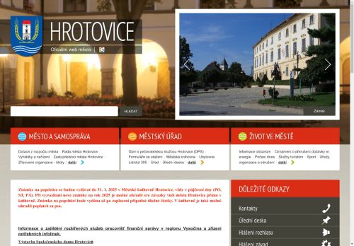 Zobrazit webové stránky Městský úřad Hrotovice