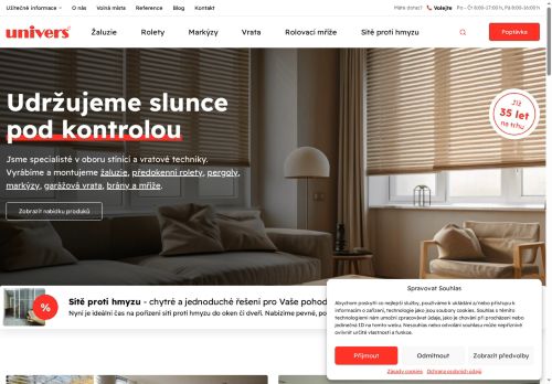 Webové stránky Univers Tech s.r.o., Kladno