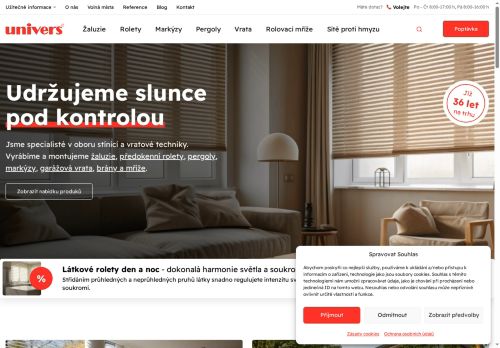 Webové stránky Univers Tech s.r.o., Kladno