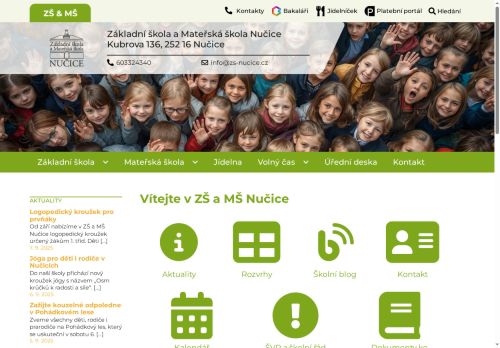 Základní škola a Mateřská škola Nučice nabízí práci na pozici učitel/ka II.stupeň (m/ž) v obci Nučice