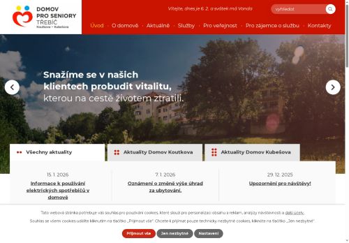 Zobrazit webové stránky Domov pro seniory Koutkova - Kubešova