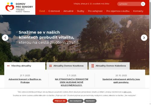 Zobrazit webové stránky Domov pro seniory Koutkova - Kubešova