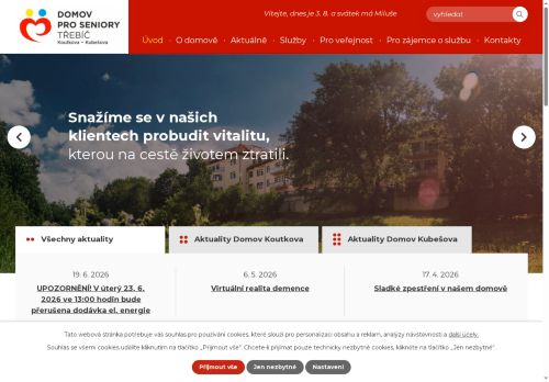 Zobrazit webové stránky Domov pro seniory Koutkova - Kubešova