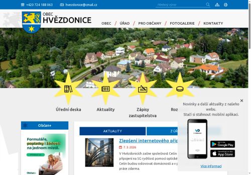 Zobrazit webové stránky Obecní úřad Hvězdonice