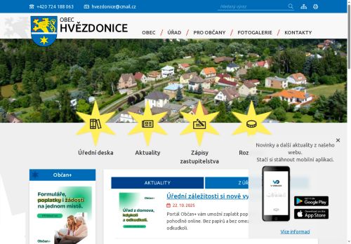 Zobrazit webové stránky Obecní úřad Hvězdonice