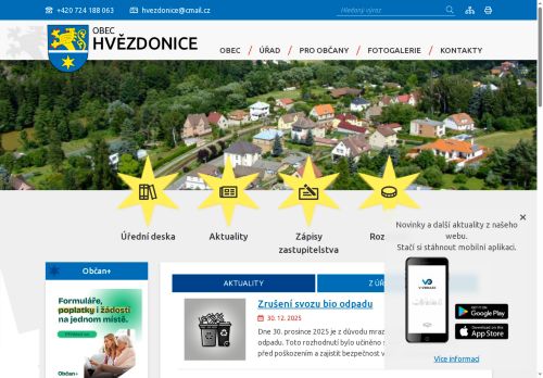 Zobrazit webové stránky Obecní úřad Hvězdonice