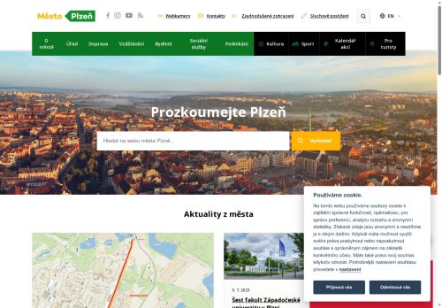 Webové stránky Městský ústav sociálních služeb města Plzně, příspěvková organizace, Plzeň
