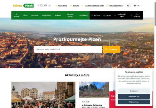 Webové stránky Městský ústav sociálních služeb města Plzně, příspěvková organizace, Plzeň