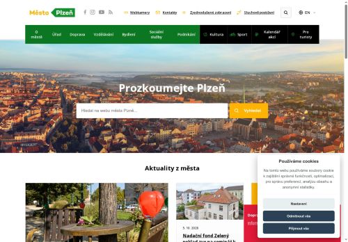 Webové stránky Městský ústav sociálních služeb města Plzně, příspěvková organizace, Plzeň