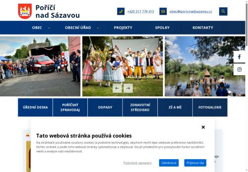 Zobrazit webové stránky Obecní úřad Poříčí nad Sázavou