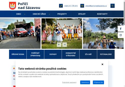 Zobrazit webové stránky Obecní úřad Poříčí nad Sázavou