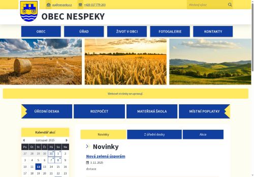 Zobrazit webové stránky Obecní úřad Nespeky