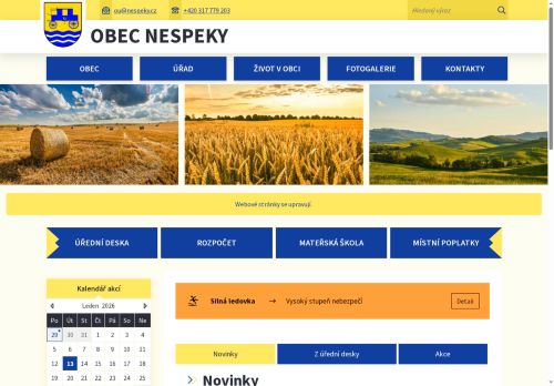 Zobrazit webové stránky Obecní úřad Nespeky