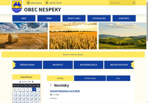 Zobrazit webové stránky Obecní úřad Nespeky
