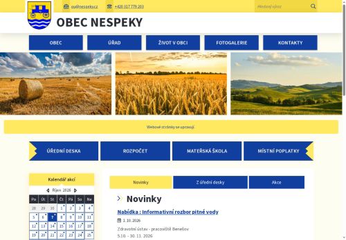 Zobrazit webové stránky Obecní úřad Nespeky