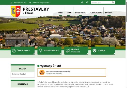 Zobrazit webové stránky Obecní úřad Přestavlky u Čerčan