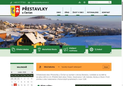 Zobrazit webové stránky Obecní úřad Přestavlky u Čerčan
